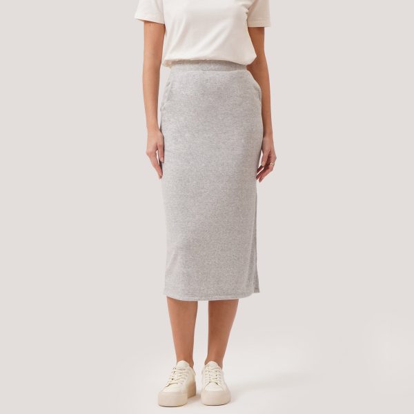 Knit Midi Pencil Skirt